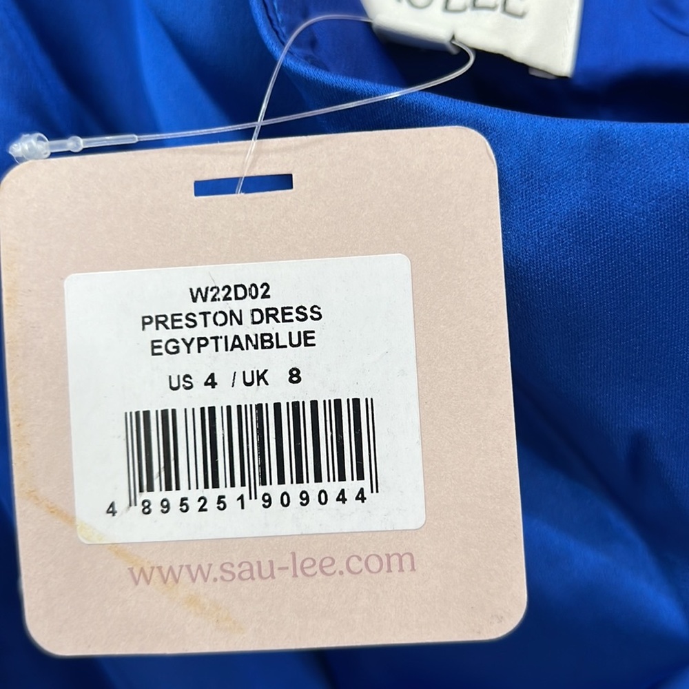 SAU LEE Preston Dress one shoulder blue - Picture 8 of 13